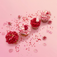 Мини кексы с начинками к 14 февраля